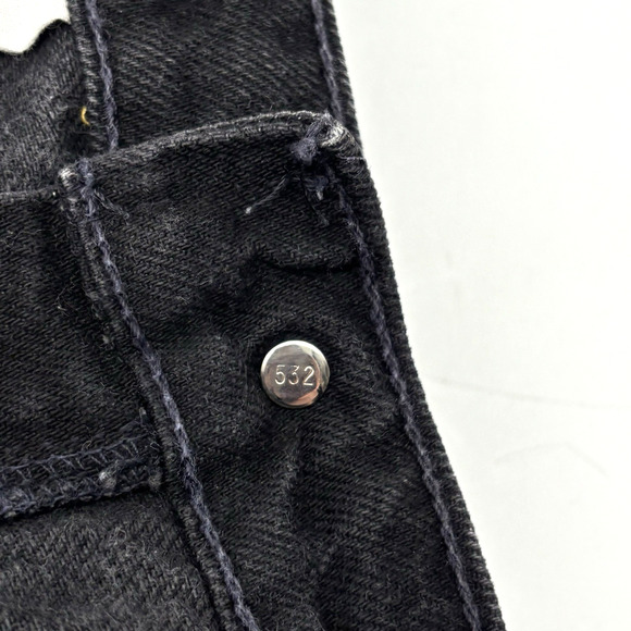 1993 Levi's 550 Black Denim High Rise Relaxed Tapered Jeans 11 29x31" USA Made - Picture 7 of 16